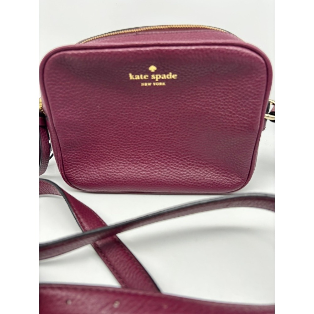 Kate Spade Crossbody Bag Mulberry Street Pyper Purple Pebbled Leather